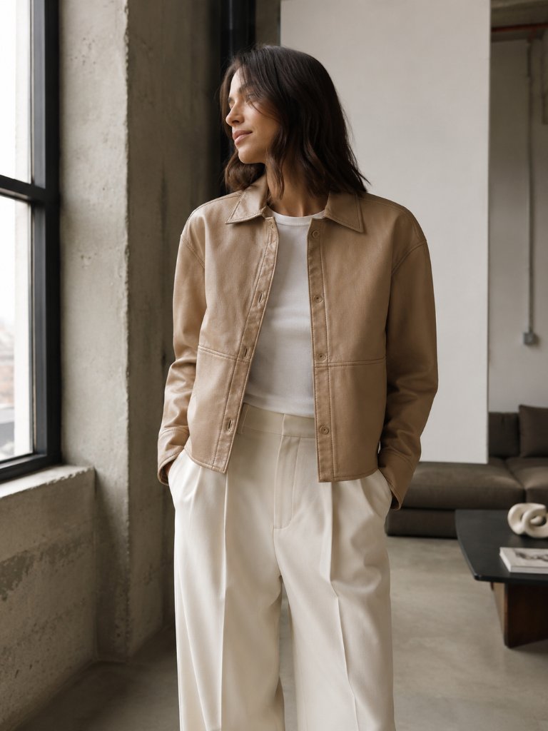 Aritzia Babaton Pelli Hip Shirt Jacket Constant Camel Vegan Leather Sz 2xs